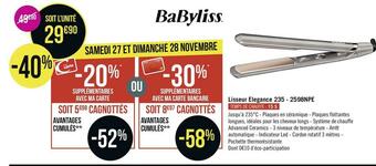 Géant Casino Babyliss lisseur elegance 235 - 2598npe offre