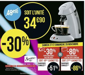 Senseo machine à café hd 7806/11 grise