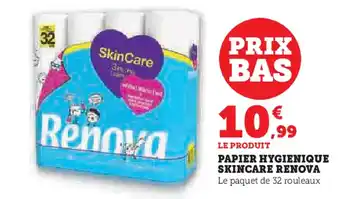 Hyper U RENOVA Papier hygienique skincare offre