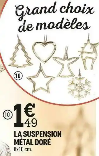 Centrakor La suspension métal doré offre