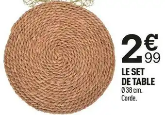 Centrakor Le set de table offre