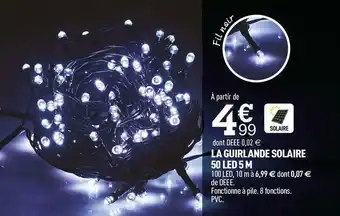 Centrakor La guirlande solaire 50 led 5 m offre