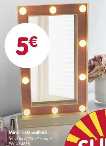 b&m Miroir led pailleté offre