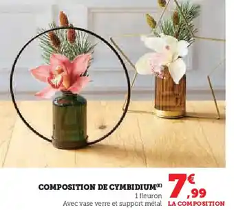 Hyper U Composition de cymbidium offre