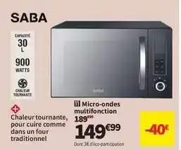 Conforama Saba - micro-ondes multifonction offre