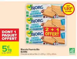 Carrefour City BJORG Biscuits Fourrés Bio offre