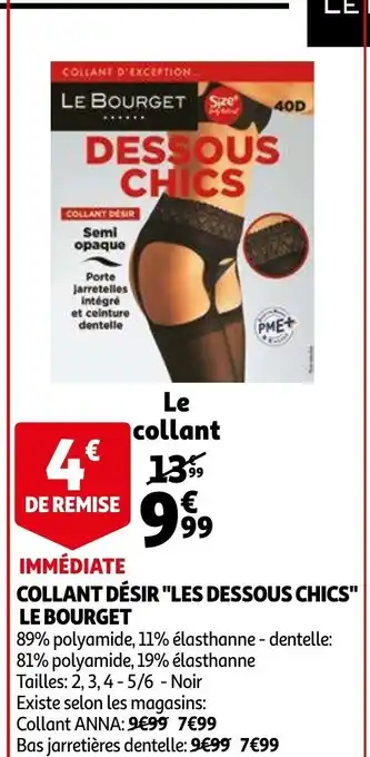 Auchan Collant désir "les dessous chics" le bourget offre