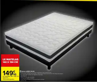 Carrefour Matelas Lauren 140 X 190 offre