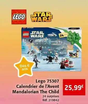 Colruyt Lego 75307 Calendrier De L'avent Mandalorian The Child offre