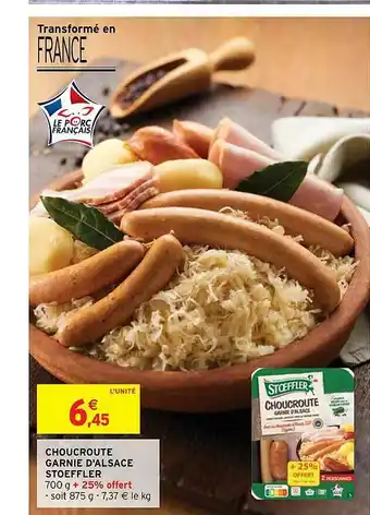 Intermarché Hyper Choucroute Garnie D'alsace Stoeffler offre