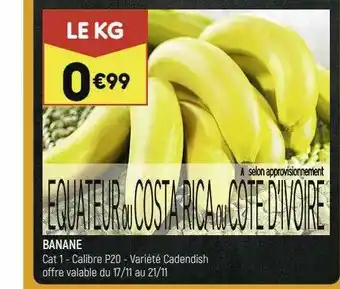 Leader Price Banane offre