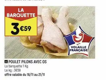 Leader Price Poulet Pilons Avec Os offre