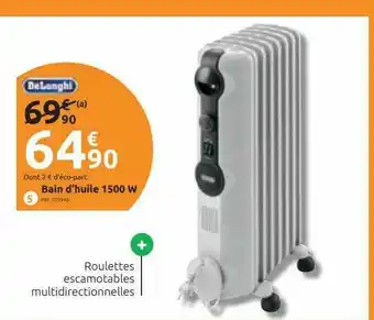 Mr Bricolage Bain D'huile 1500 W Delonghi offre