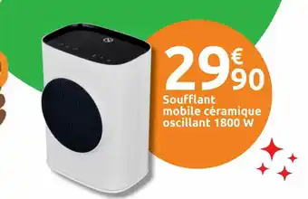 Mr Bricolage Soufflant Mobile Céramique Oscillant 1800 W offre
