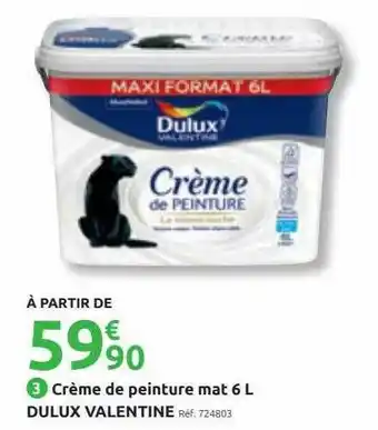 Mr Bricolage Crème De Peinture Mat 6 L Dulux Valentine offre