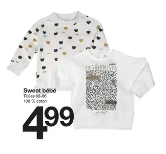 Zeeman Sweat Bébé offre
