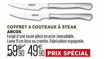 Coffret 6 Couteaux Ă Steak Arcos