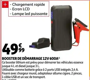 Auchan Booster de démarrage 12V 600A offre