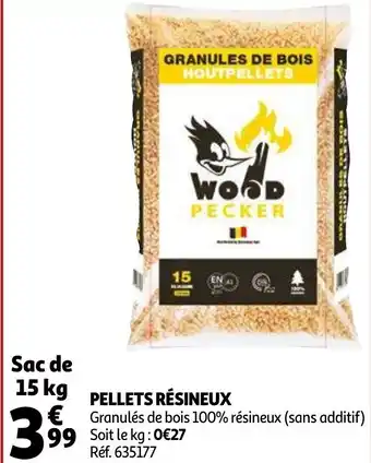 Auchan Pellets résineux offre