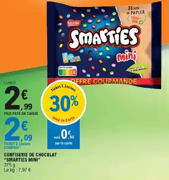 E.Leclerc Confiserie de chocolat "smarties mini" offre