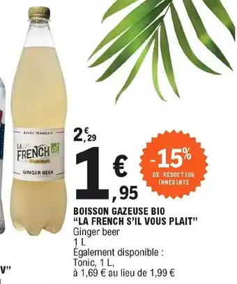 E.Leclerc Boisson gazeuse bio offre