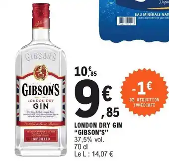 E.Leclerc London dry gin "gibson's" offre