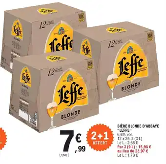 E.Leclerc Bière blonde d'abbaye "leffe" offre