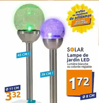 Action Lampe De Jardin Led Solar offre