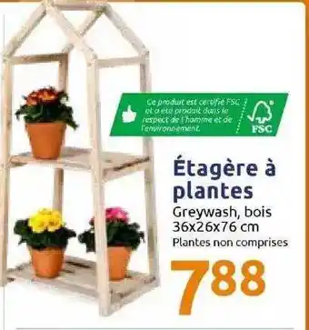 Action étagère à Plantes offre