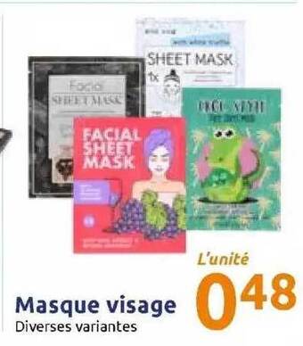 Action Masque Visage offre
