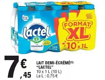 E.Leclerc Lait demi-écrémé "lactel" offre