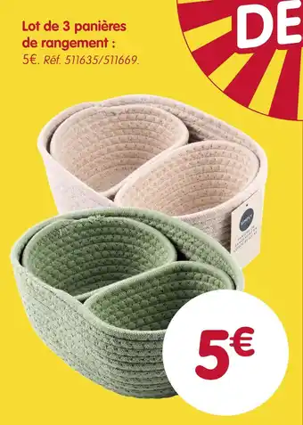 b&m SIMPLY Lot de 3 panières de rangement offre