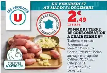 Hyper U U - pomme de terre de consommation a chair ferme offre