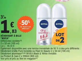 E.Leclerc Déodorant à bille "nivea" offre