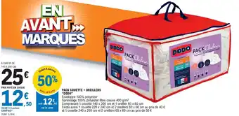 E.Leclerc Pack couette + oreillers "dodo" offre