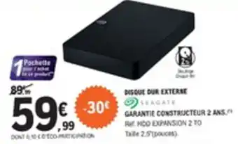 E.Leclerc Disque d'or externe offre