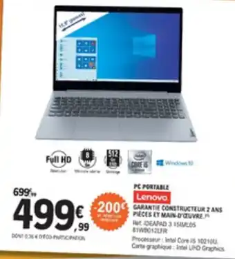 E.Leclerc PC portable offre