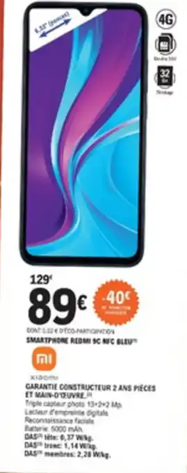 E.Leclerc Smartphone redmi SC RFC bleu offre