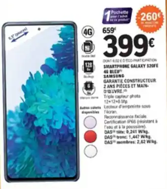 E.Leclerc Smartphone galaxy S20FE offre