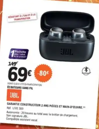 E.Leclerc Écouteurs sans fil offre