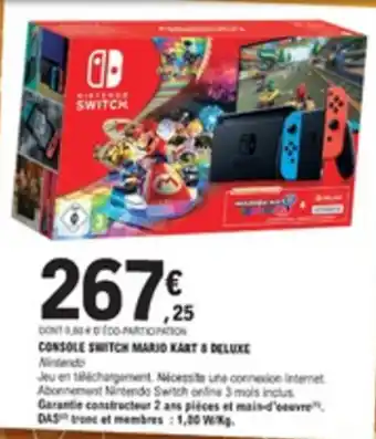 E.Leclerc Console switch mario kart deluxe offre