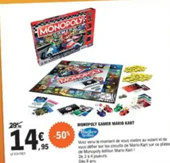 E.Leclerc Monopoly gamer mario kart offre
