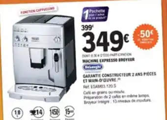 E.Leclerc Machine expresso broyeur offre