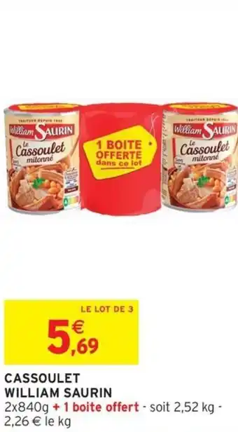 Intermarché Hyper WILLIAM SAURIN Cassoulet offre