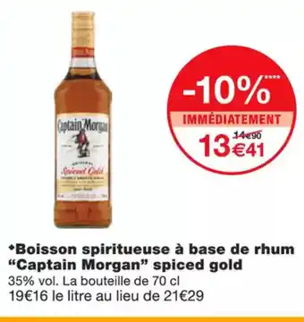 Monoprix CAPTAIN MORGAN Boisson spiritueuse à base de rhum spiced gold offre