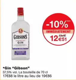 Monoprix GIBSON Gin offre