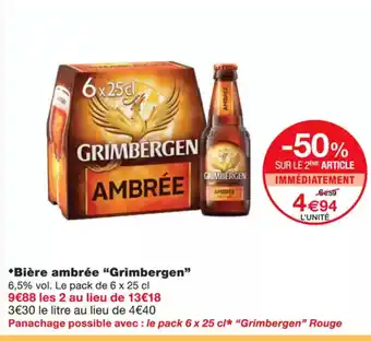 Monoprix GRIMBERGEN Bière ambrée offre