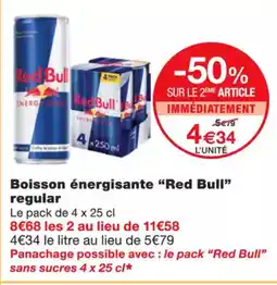 Monoprix RED BULL Boisson énergisante regular offre