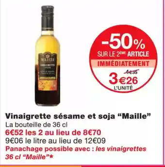 Monoprix MAILLE Vinaigrette sésame et soja offre