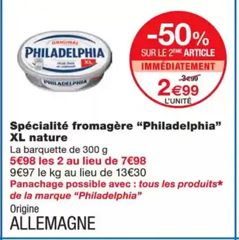 Monoprix PHILADELPHIA Spécialité fromagère xl nature offre